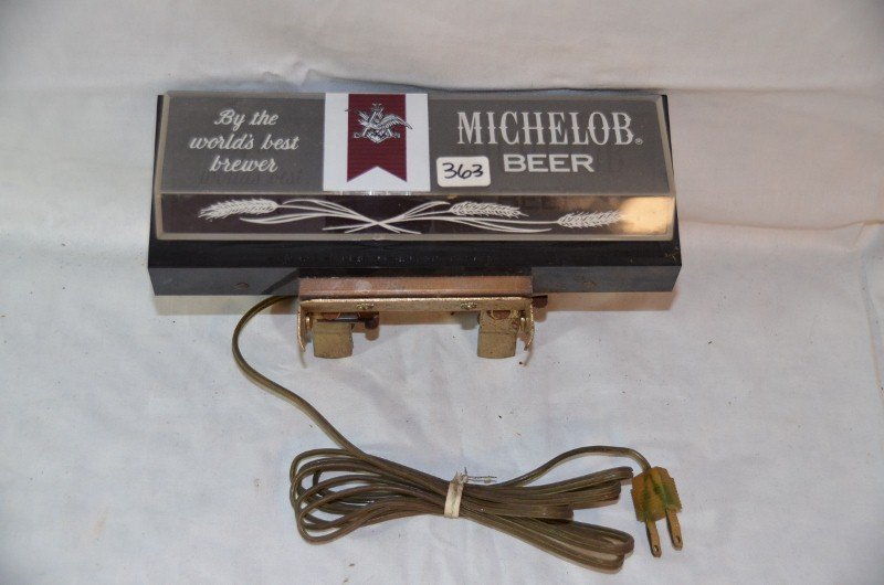 Michelob Beer Lamp: With attched clamps and plug. 6" x 9"