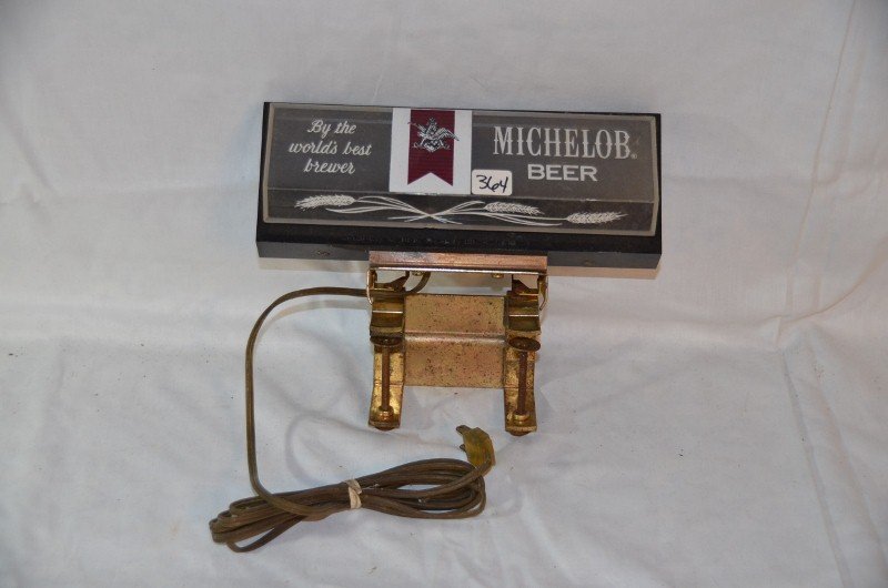 Michelob Beer Lamp: With attched clamps and plug. 6" x 9"