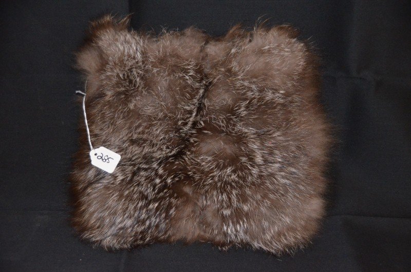 Frances Cagney's Fur Muff: Once belonging to Frances "Billie" Vernon Cagney wife of James Cagney. Fur muff with interior zippered pocket. 12" x 12"