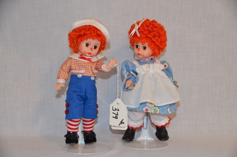 Madame Alexander - Mop Top Wendy & Billy: # 140484; # 140485. In original boxes with stands. 8" high