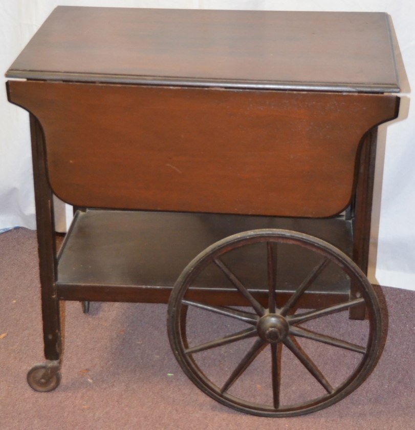 Mahogany Rolling Teacart: Description to follow.