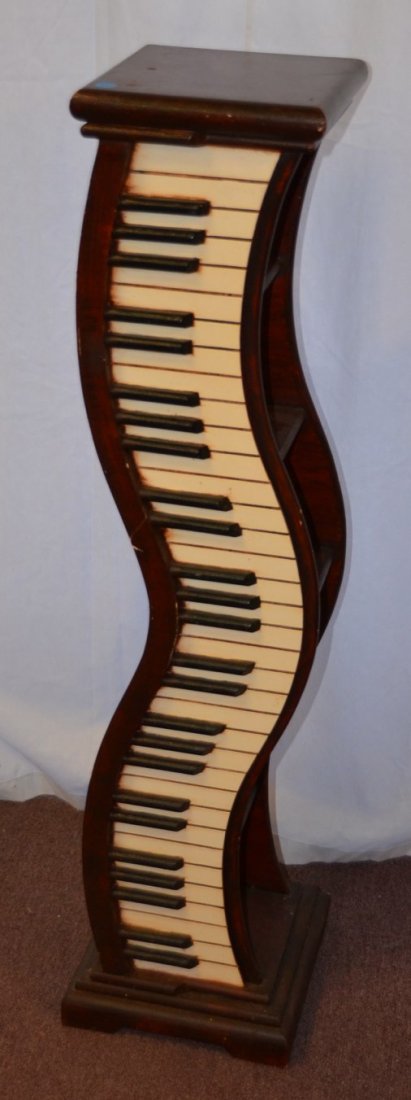 Piano Keyboard CD / DVD Tower: Brown. 41-1/2" high x 9" wide