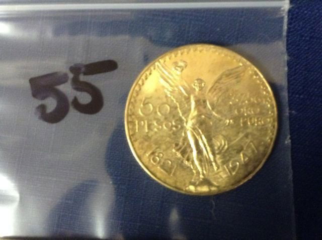 1821-1947 50 Pesos Gold Coin: 37.5 grams pure gold