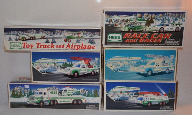 Lot of 6 Hess Trucks: 1994 (2); 1995; 1996; 2002; and a 2009.