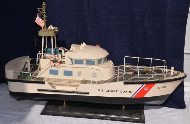 Coast Guard Model Wooden Ship: Need some minor repairs. As-Is condition. 31" long