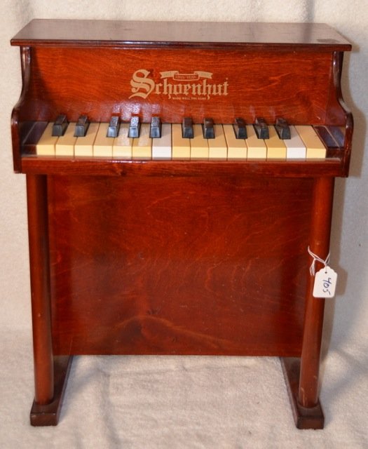 Schoenhut Wood Childs Piano: Mark Well the Name, Schoenhut, 1872-2001, 129th Year. 17" w x 10-1/4" deep x 20" high
