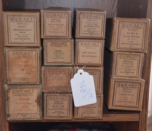 Lot of 14 Duo-Art Aeolian Co. Piano Rolls: Lot of 14 Duo-Art Aeolian Company Piano Song Rolls. Including Midsummer Nights Dream; Marche Militaire; La Campanella; Colonial Song; The Old Refrain; Thais; La Lettre de Manon; My Best Girl; Magic Fi