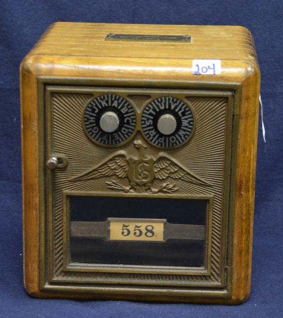 Post Office Box Bank: Post Office Box Banks made in Austin Texas. 7" high x 6-1/2"