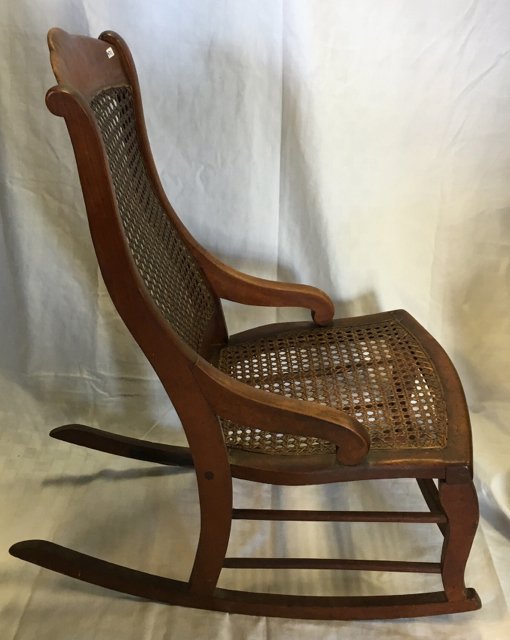 Cane Seat Victorian Rocking Chair: 19" wide x 30" deep x 30-1/2" high