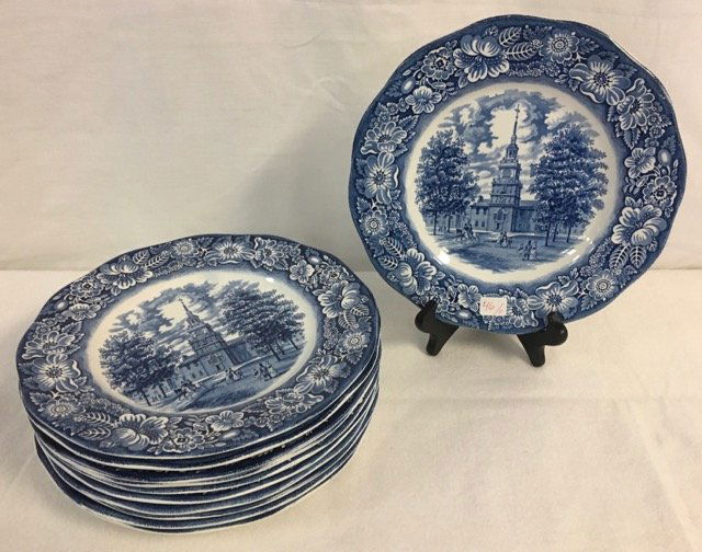 Lot of Liberty Blue Plates (11) (1 of 2)