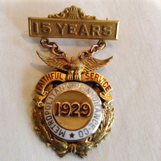 Metropolitan Life Insurance 14K Medal (1 of 2)