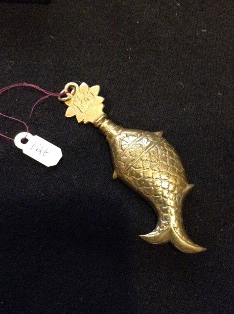 Vintage Brass Fish Snuff Bottle Pendant (1 of 4)