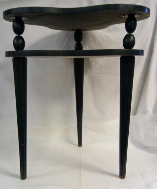 Pair Black Painted Trefoil Tables (1 of 8)