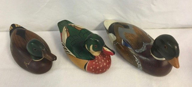 Three Handcarved  Duck Decoys (1 of 6)