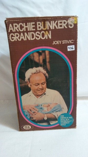 Archie Bunkers Grandson Joey Stivic: Drink and wet doll is a physically correct male. In original box. 16" high (the box)