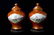 An Impressive Pair of Coral Red Gilt-Decorated and
