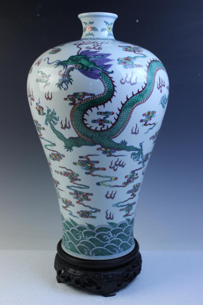 A Doucai Meiping Dragon Vase (1 of 9)