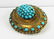 14K gold etruscan revival turquoise brooch locket - 2