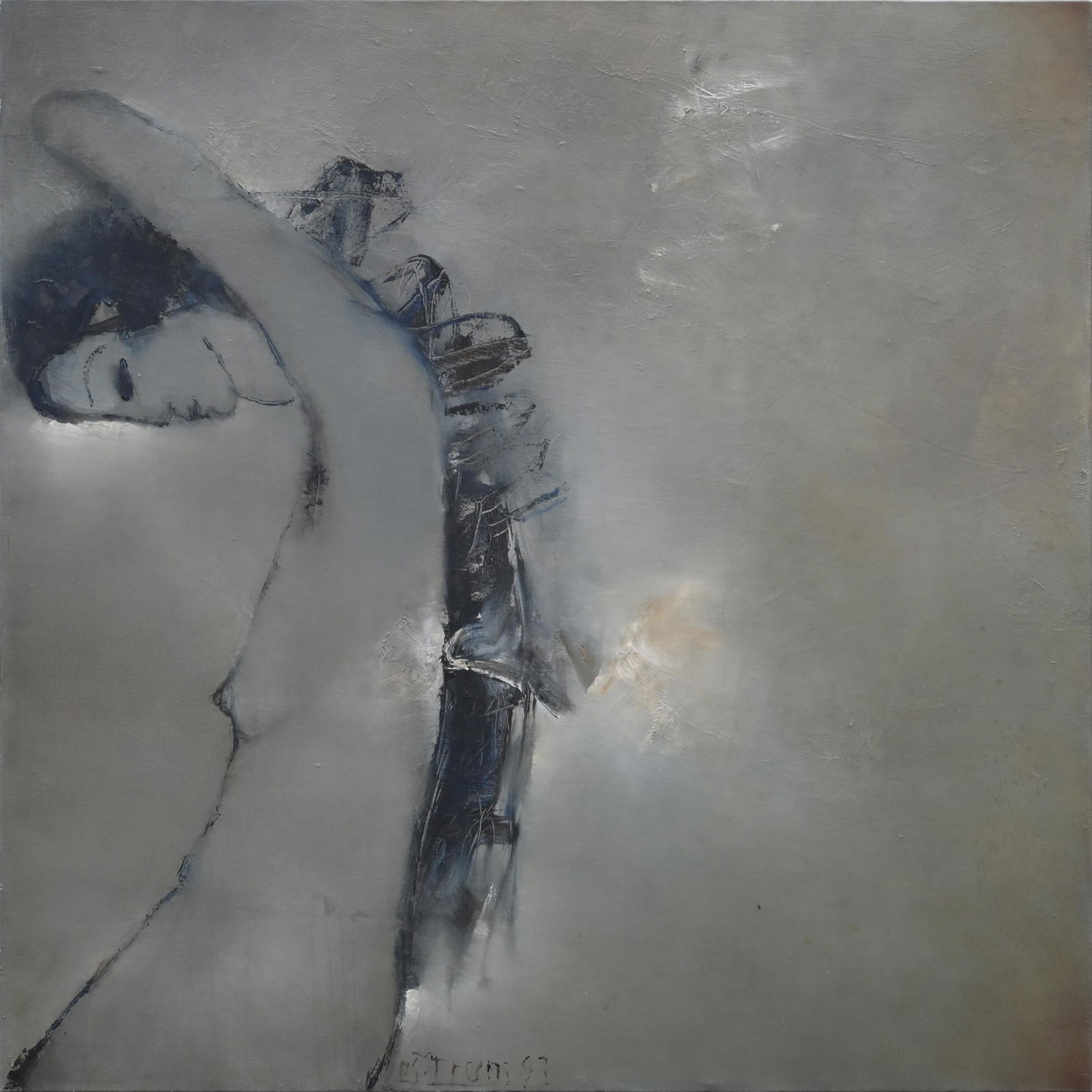 NGUYEN TRUNG | Nude: 100 x 100 cm oil on canvas signed and dated 93 lower middle Provenance: Christies, Singapore, 3 Oct 1999, Lot. 118 This work is located in INDONESIA Estimates: IDR 120,000,000 - 180,000,000 Please con
