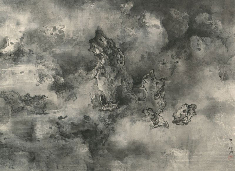 Tai Xiangzhou (b. 1968) Celestial [2014.6-1]: 33 x 45 cm; ink on silk; Signed and dated lower right in Chinese with artist's seal Provenance Acquired directly from the artist