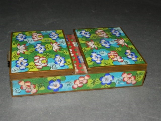 Small Cloisonne Cigarette Box: Small Cloisonne Cigarette Box 5" long