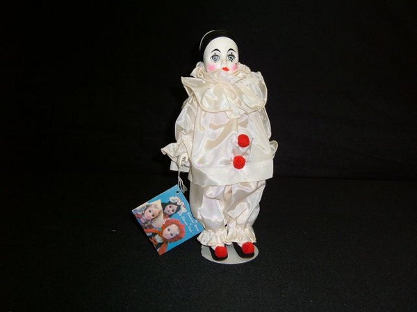 "Pierrot Clown" Doll: DOLL. "Pierrot Clown" Doll - Story Book #36 - excellent condition - 11" high - by Effanbee.