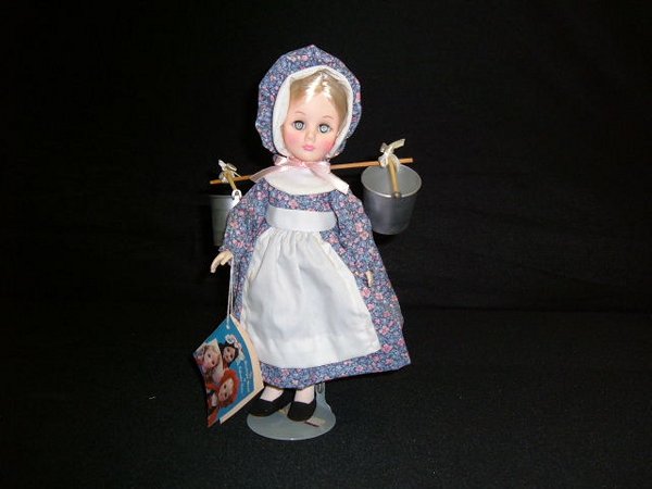 "The Little Milk Maid" Doll: DOLL. "The Little Milk Maid" Doll - Story Book #34 - excellent condition - 11" high - by Effanbee.