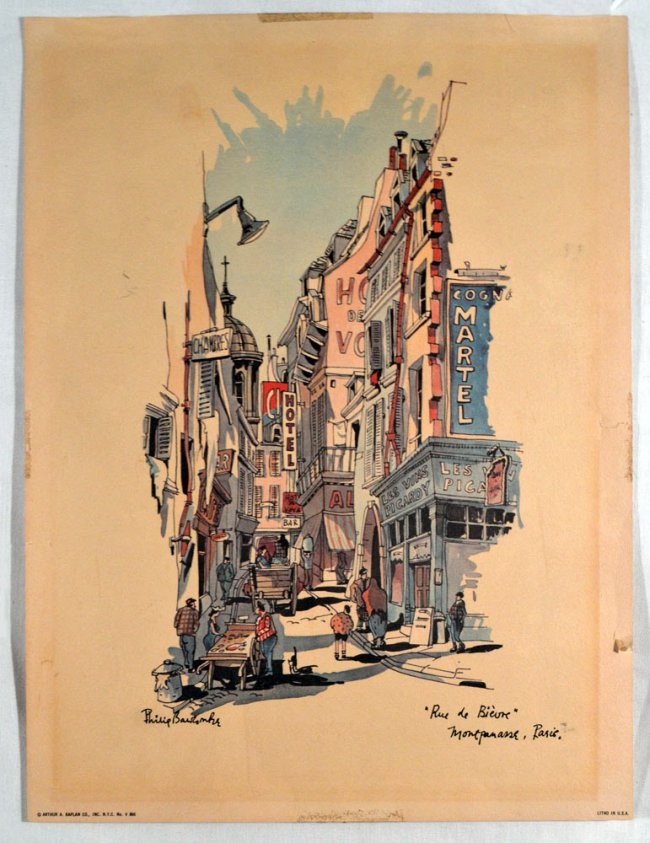 Rue de Bierve Notre Dame de Paris Philip Bawcombe Print: 16 x 12 inch lithograph of Philip Bawcombe's "Rue de Bierve". All items within this auction are original and come directly from the Filthy Gorgeous Media archives. Each item will be packaged with an i