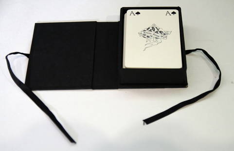 Erotic Print Society Black Box Playing Cards: From Bob Guccione's Personal Archives, this Black Box of Playing Cards is originally produced by the Erotic Print Society of London. The box comes complete with a deck of 52 playing cards, 2 jokers, a