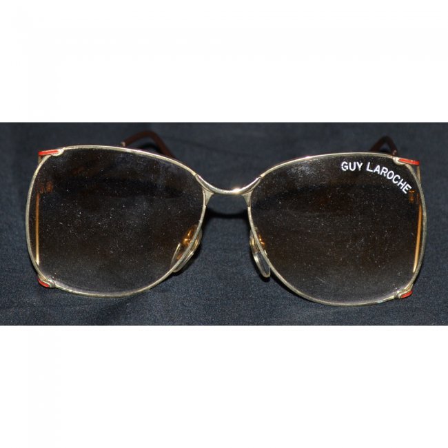 BOB GUCCIONE'S PERSONAL GUY LA ROCHE SUNGLASSES: Guy la Roche mens' designer sunglasses previously owned and frequently worn by Bob Guccione. This item, along with others, is featured on page 42 of VICE Magazine's Guccione Archives Issue, among othe