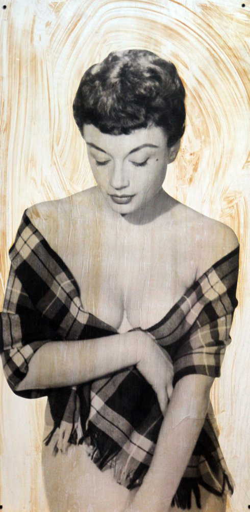 pamela green by harrison marks mixed media on wood 2x4 pamela green by harrison marks mixed media on wood 2x4