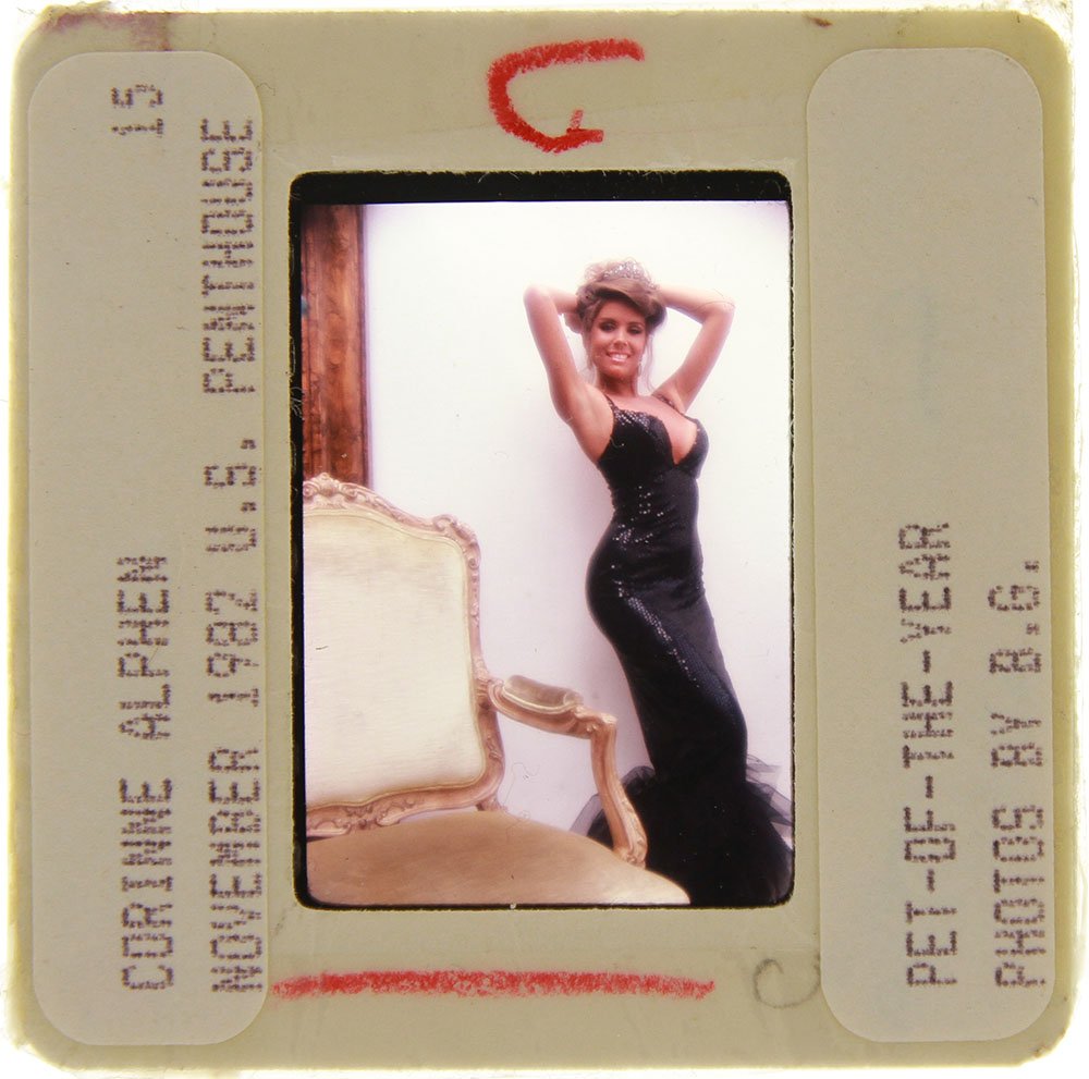 Original 35mm Slide Corinne Alphen 1981 by Bob Guccione: An Original 35mm slide of Corinne Alphen taken in May 1981 by photographer Bob Guccione Model: Cor