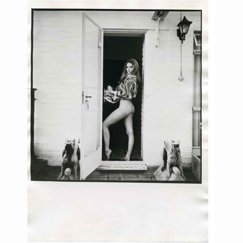 Original Patricia "Cherokee" Barrett 120mm Print 6X6: This is an original silver gelatin photograph of Penthouse model Patricia "Cherokee" Barrett taken by Bob Guccione ca. 1970's. Image measuring 6 by 6 inches and paper measuring 8 1/2 by 6 1/2 inches.