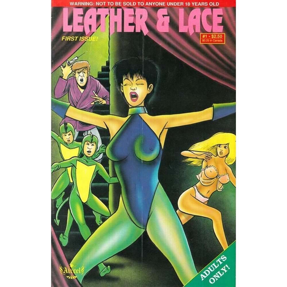 Leather & Lace #1 Adult Comic July 1989: Original Leather & Lace Adult Comic First Issue published July 1989.History: The lifeline of erotic comic art has b