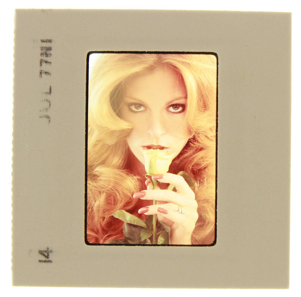 Original 35mm Victoria Johnson 1977 by Bob Guccione: An Original 35mm slide of Victoria Johnson taken in July 1977 by photographer Bob Guccione. Model: