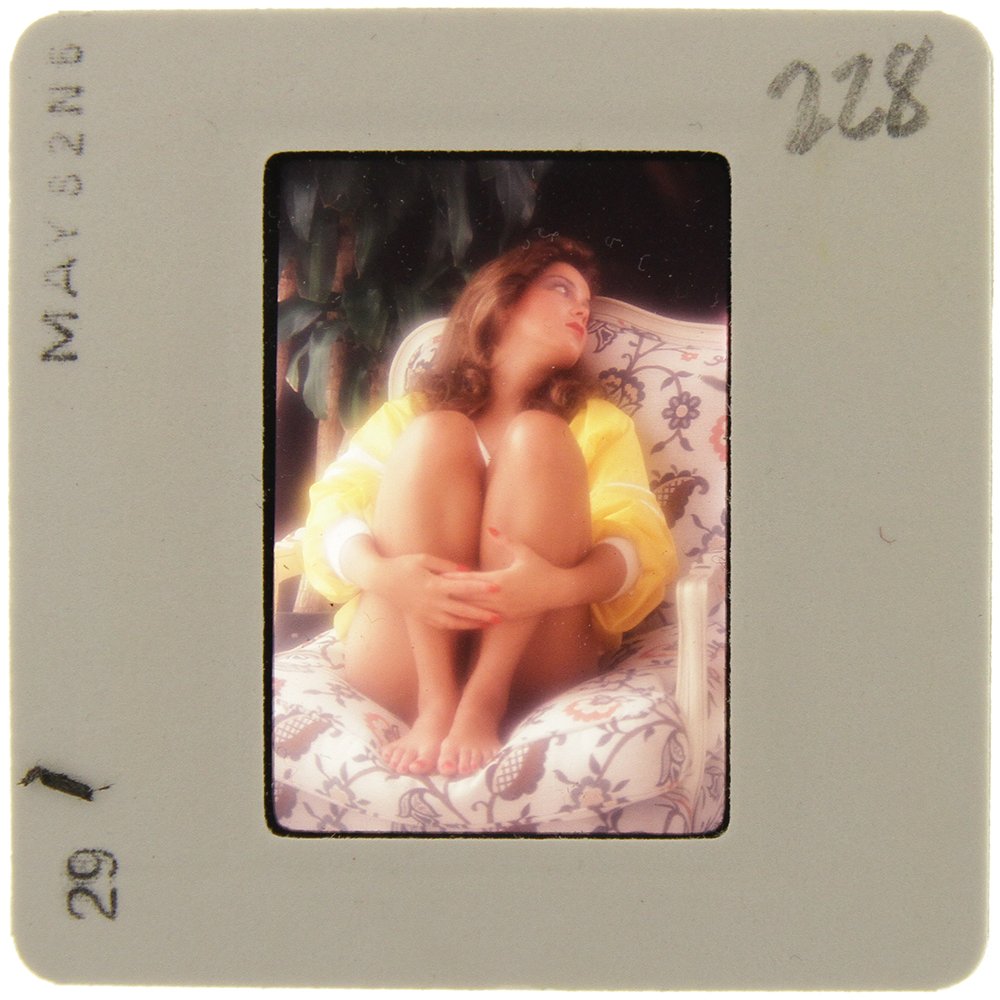 Original 35mm Carmen Pope 1982 By Bob Guccione: Original nude, erotic, 35mm slide features Carmen Pope taken by Bob Guccione in 1982. Print and/or markings on the slide mount are original.