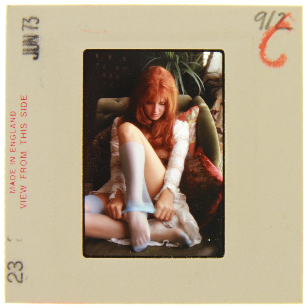 Original 35mm Anneka DiLorenzo 1973 by Bob Guccione: Original 35mm slide of Anneka DiLorenzo taken in June 1973 by photographer Bob Guccione Model: Anneka was born and