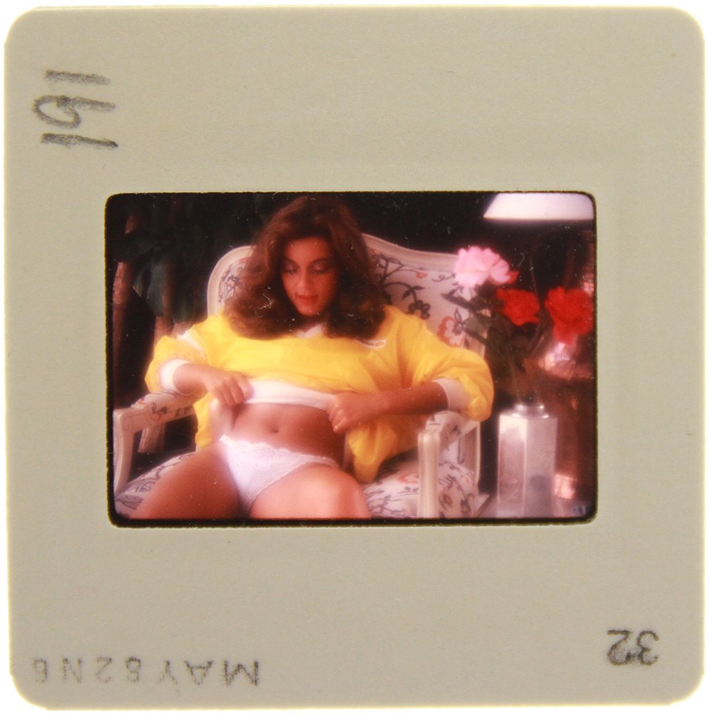 Original 35mm Carmen Pope 1982 By Bob Guccione: Original nude, erotic, 35mm slide features Carmen Pope taken by Bob Guccione in 1982. Print and/or markings on the slide mount are original.