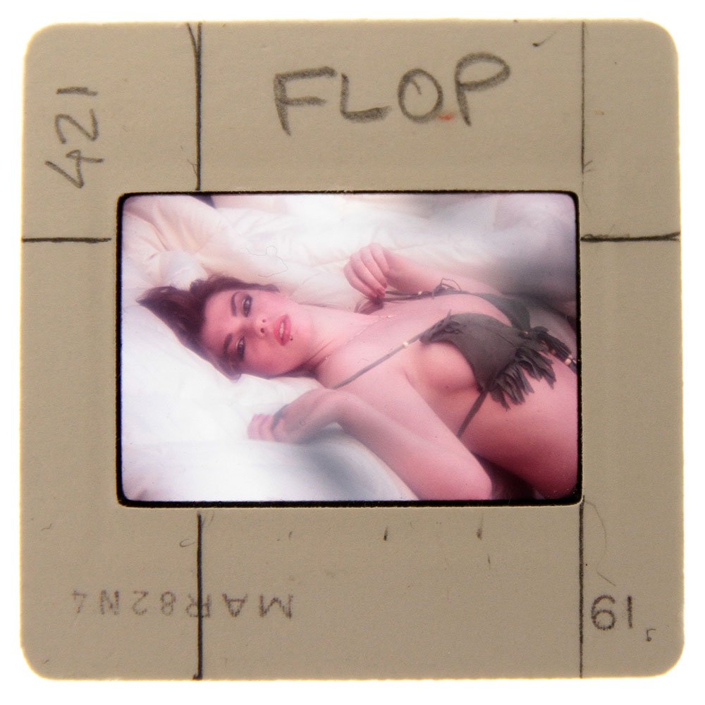 Original 35mm Lee Ann Lee 1982 By Bob Guccione: Original nude, erotic, 35mm slide features Lee Ann Lee taken by Bob Guccione in 1982. Print and/or markings on the slide mount are original.