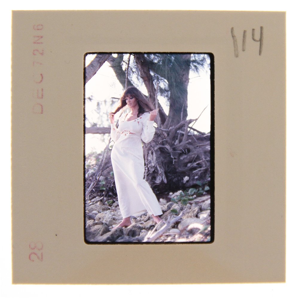 Original 35mm Avril Lund 1972 by Bob Guccione: Original 35mm slide of Avril Lund taken in 1972 by photographer Bob Guccione Model: Avril Lund was