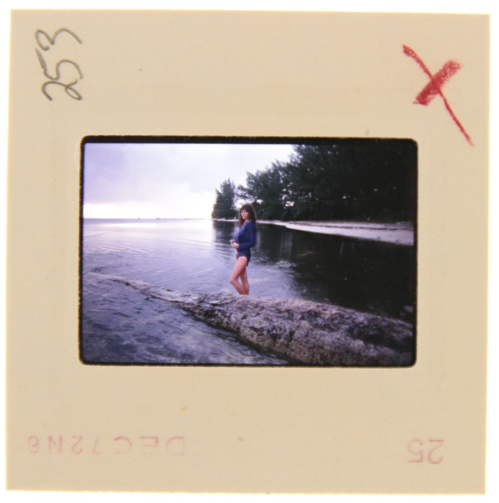 Original 35mm Avril Lund 1972 by Bob Guccione: Original 35mm slide of Avril Lund taken in 1972 by photographer Bob Guccione Model: Avril Lund was