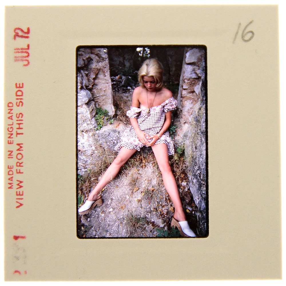 Original 35mm Janet Dunphy 1972 by Guccione: An original 35mm slide of Janet Dunphy taken in July 1972 by photographer Bob Guccione Model: This