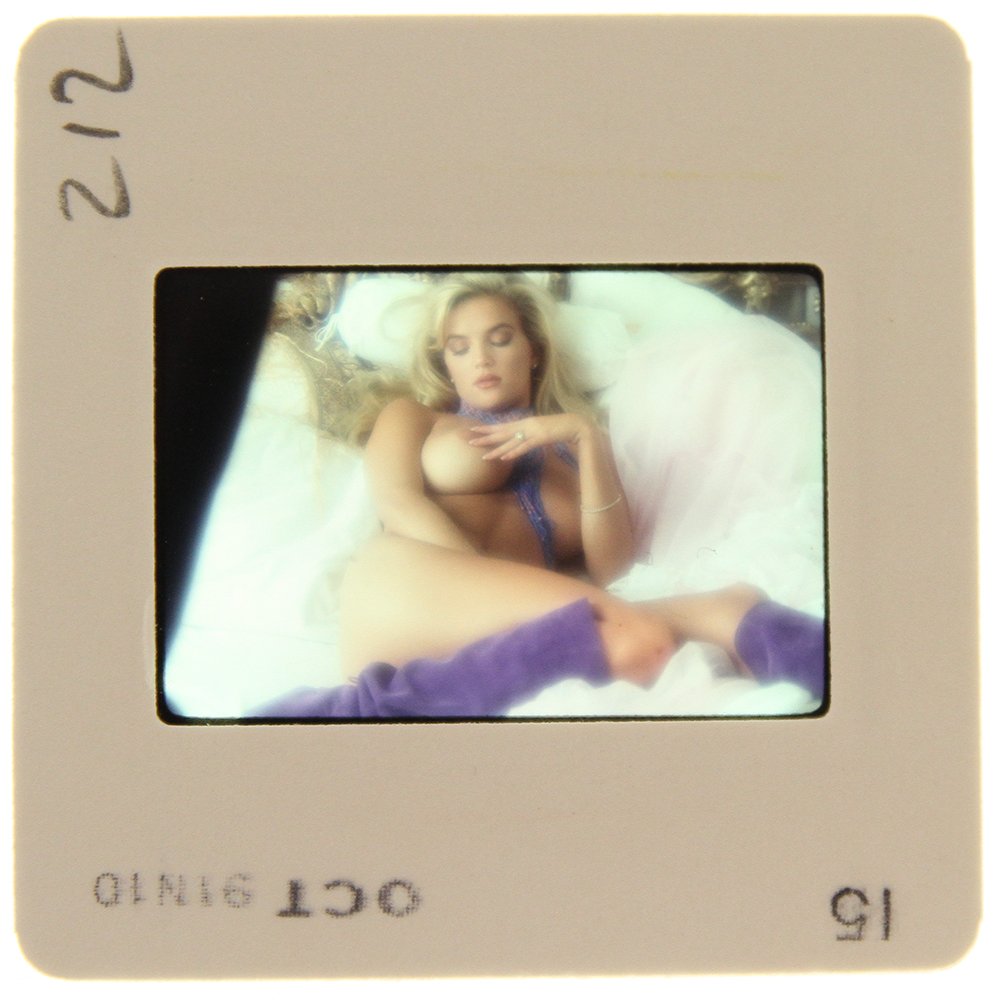 Original 35mm Brandy Ledford 1992 by Bob Guccione: Original nude, erotic, 35mm slide features Brandy Ledford taken by Bob Guccione in 1992. Print and/or markings on the slide mount are original.