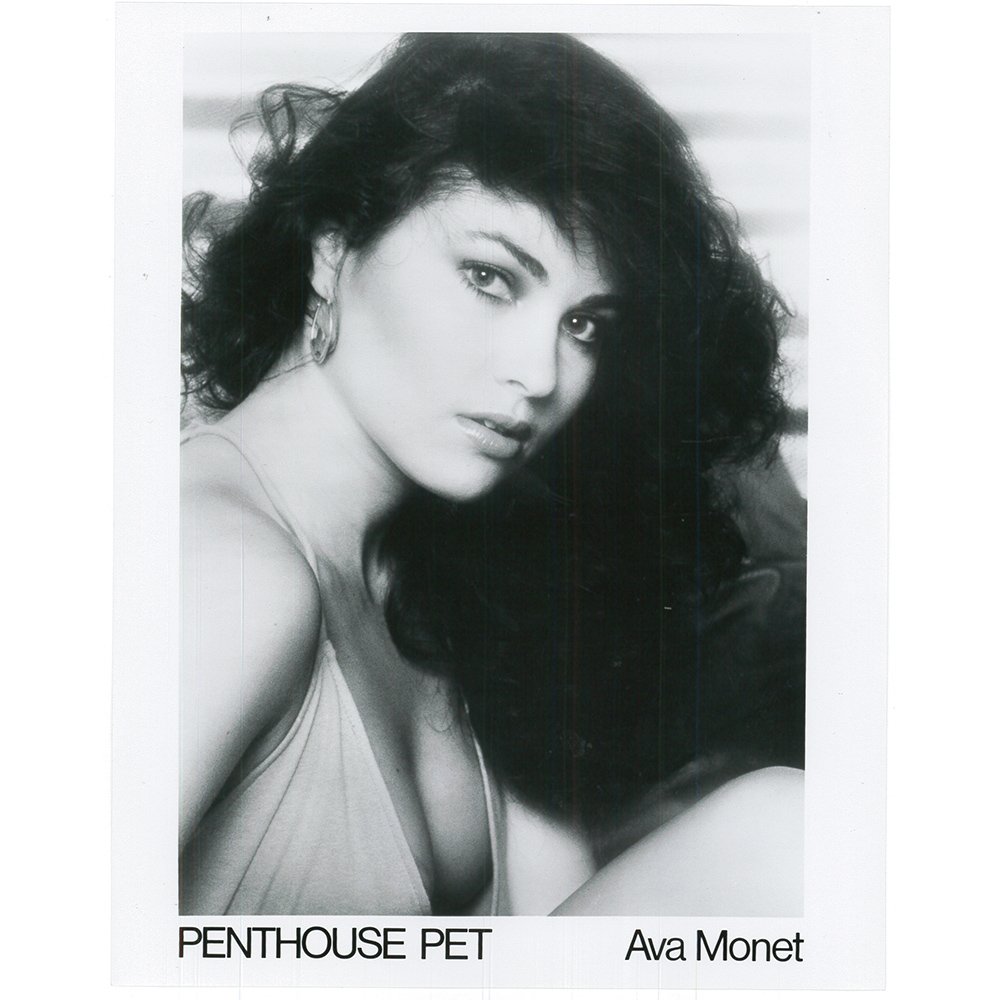 Ava Monet 8x10 Penthouse Publicity Headshot: Ava Monet 8 by 10 Penthouse Pet glamour publicity photograph. Subject: Ava Monet's decorative 36-23-35-i