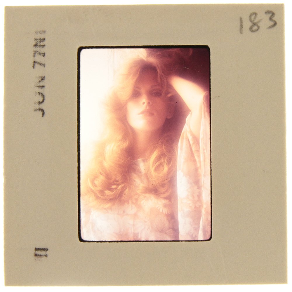 Original 35mm Victoria Johnson 1977 by Bob Guccione: An Original 35mm slide of Victoria Johnson taken in June 1977 by photographer Bob Guccione. Model:
