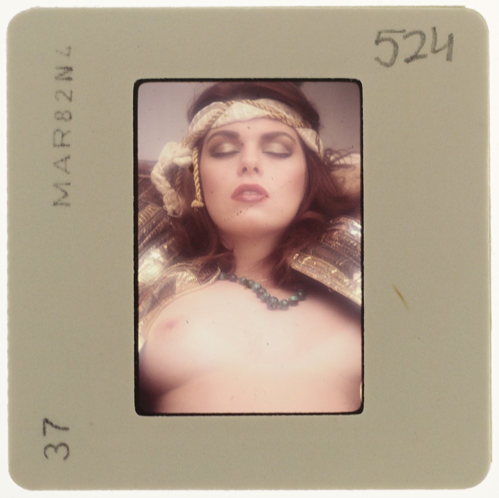 Original 35mm Lee Ann Lee 1982 By Bob Guccione: Original nude, erotic, 35mm slide features Lee Ann Lee taken by Bob Guccione in 1982. Print and/or markings on the slide mount are original.