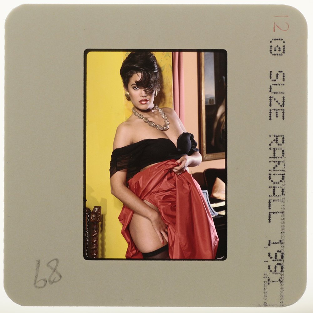 Original 35mm Jami Dion 1991 By Suze Randall: Original nude, erotic, 35mm slide features Jami Dion by Suze Randall in 1991. Print and/or markings on the slide mount are original.