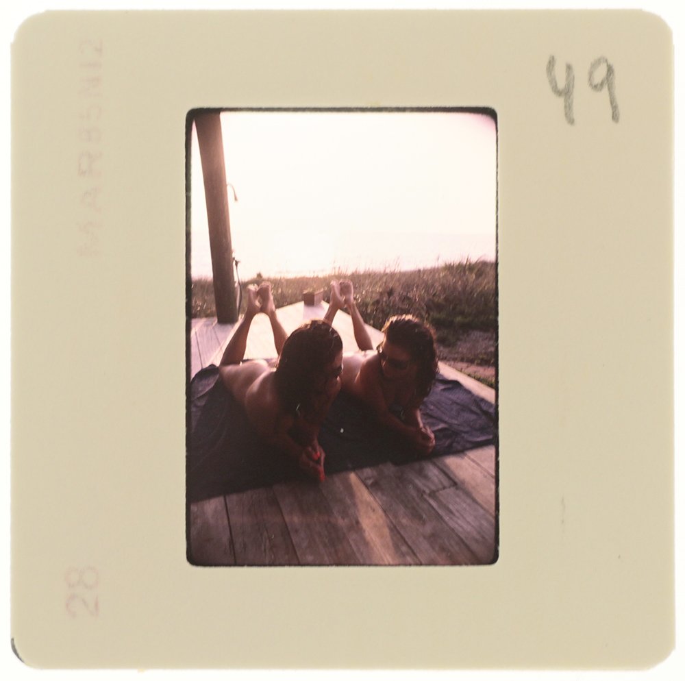 Original 35mm Test Shot of Twins 1985: Original nude, erotic, 35mm slide features Twins taken in 1985. It was a test submission sent to Penthouse. Print and/or markings on the slide mount are original.