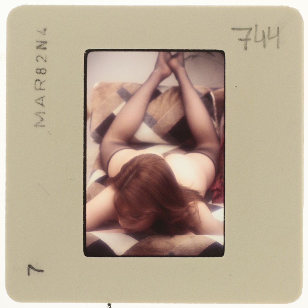 Original 35mm Lee Ann Lee 1982 By Bob Guccione: Original nude, erotic, 35mm slide features Lee Ann Lee taken by Bob Guccione in 1982. Print and/or markings on the slide mount are original.