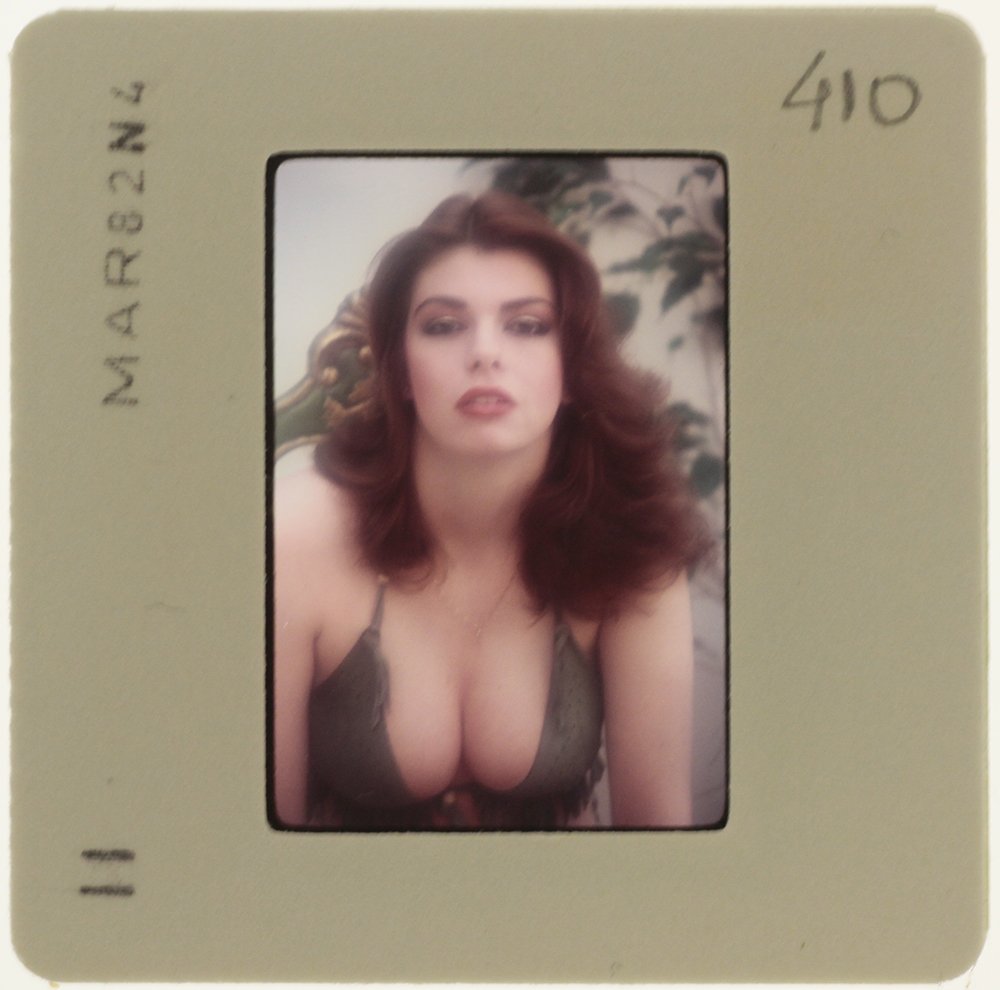 Original 35mm Lee Ann Lee 1982 By Bob Guccione: Original nude, erotic, 35mm slide features Lee Ann Lee taken by Bob Guccione in 1982. Print and/or markings on the slide mount are original.